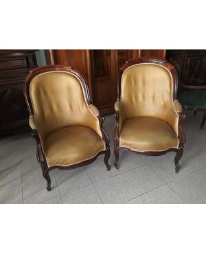 Coppia di poltrone Carlo X